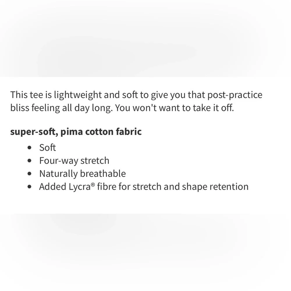 LULULEMON Crescent Tee Bone/Off White Color